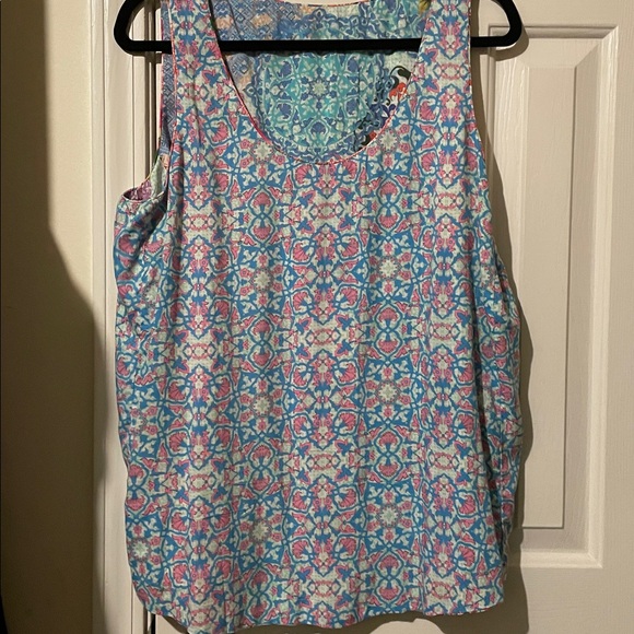 Reversible Johnny Was Multicolor Patchwork Tank Top - Picture 4 of 6